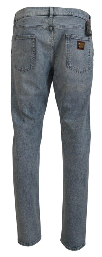 Dolce & Gabbana Blue Wash Slim Fit Cotton Denim Jeans - Ellie Belle