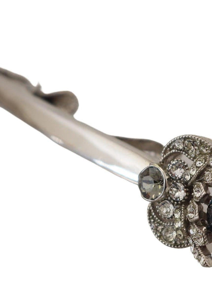 Dolce & Gabbana 925 Sterling Silver Crystals Pin Collar Brooch - Ellie Belle