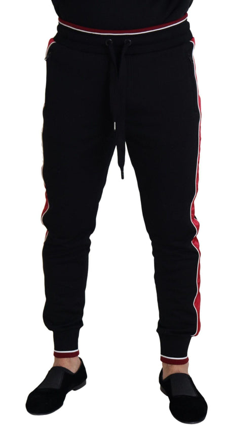 Dolce & Gabbana Black Cotton Logo Sweatpants Jogging Pants - Ellie Belle