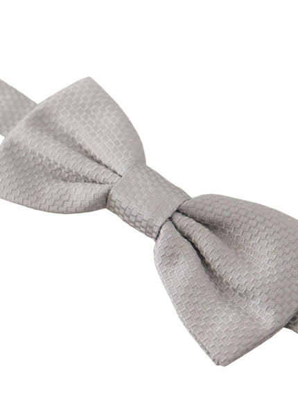 Dolce & Gabbana Gray 100% Silk Adjustable Neck Papillon Tie