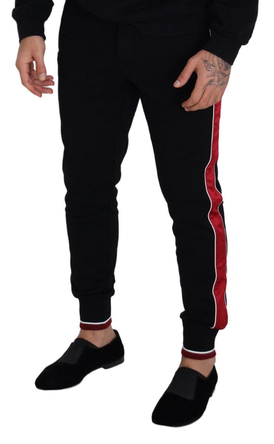 Dolce & Gabbana Black Cotton Logo Sweatpants Jogging Pants - Ellie Belle