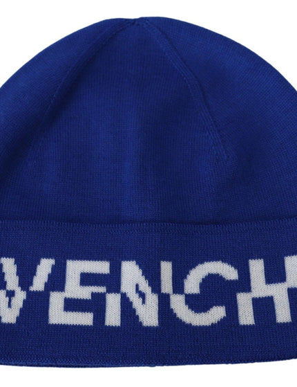 Givenchy Blue Wool Unisex Winter Warm Beanie Hat