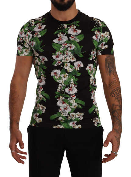 Dolce & Gabbana Orchid Print Crewneck T-shirt