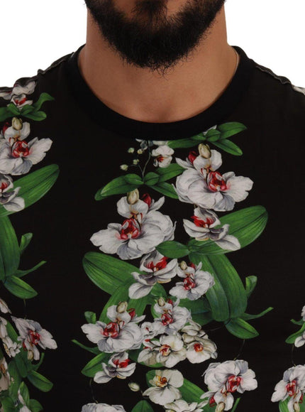 Dolce & Gabbana Orchid Print Crewneck T-shirt