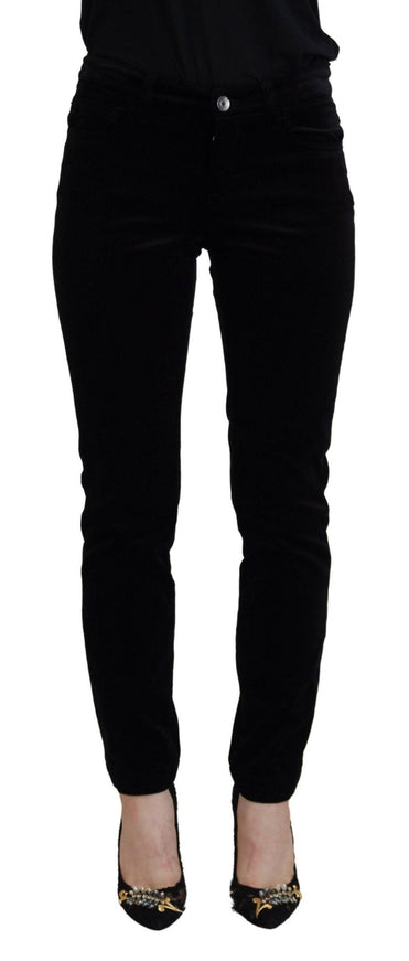 Dolce & Gabbana Black Cotton Mid Waist Skinny Denim Jeans - Ellie Belle