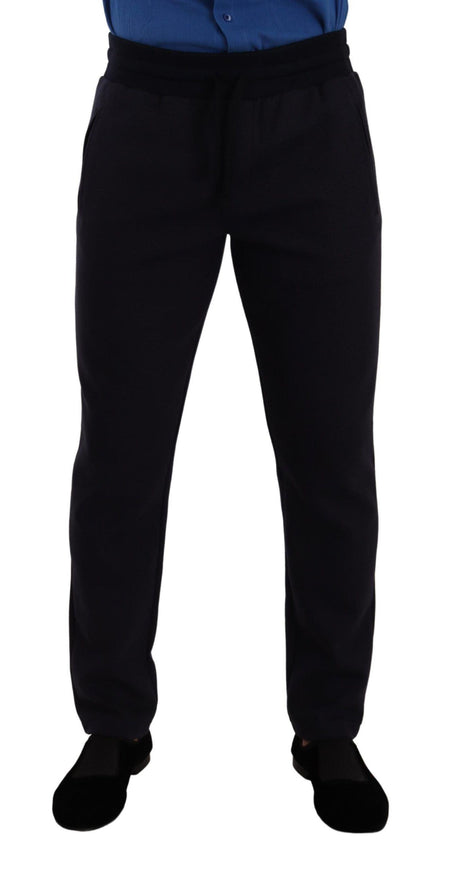 Dolce & Gabbana Blue Cotton Stretch Jogging Trouser Pants - Ellie Belle