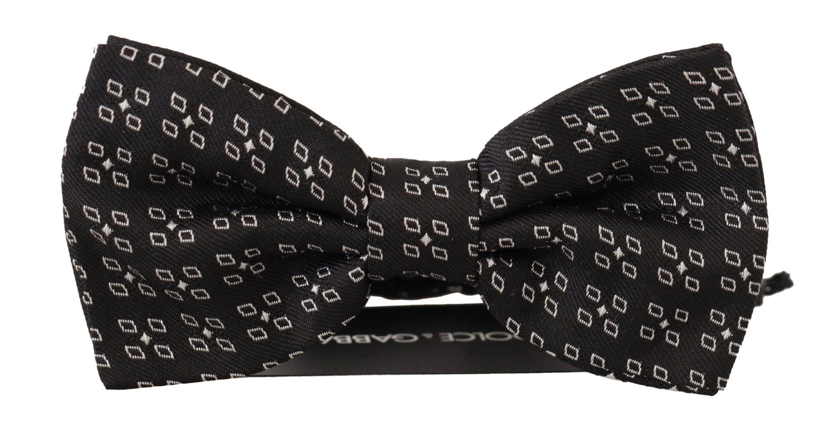 Dolce & Gabbana Black White Polka Dot 100% Silk Neck Papillon Tie - Ellie Belle