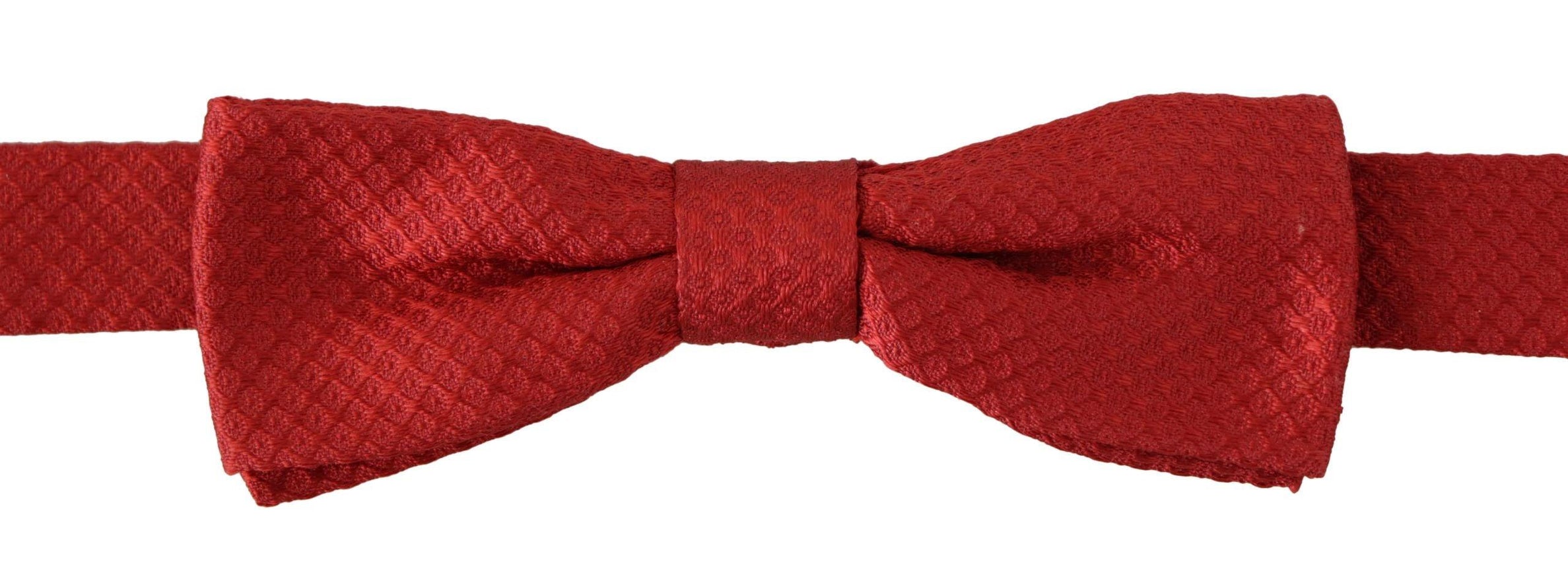 Dolce & Gabbana Red 100% Silk Adjustable Neck Papillon Tie - Ellie Belle