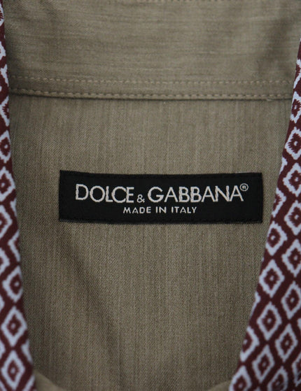 Dolce & Gabbana Multicolor Cotton Patchwork Slim Shirt - Ellie Belle