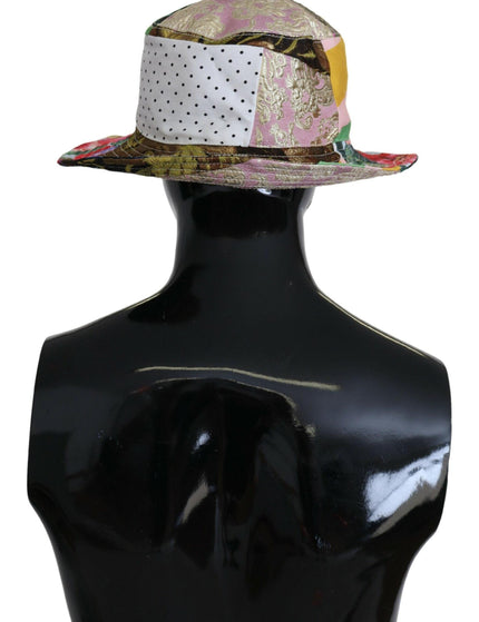 Dolce & Gabbana Multicolor Patchwork Women Fedora Wide Brim Hat - Ellie Belle