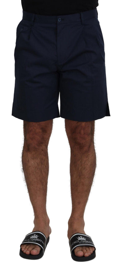 Dolce & Gabbana Blue Chinos Cotton Stretch Casual Shorts - Ellie Belle