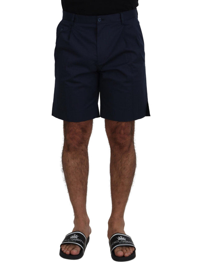 Dolce & Gabbana Blue Chinos Cotton Stretch Casual Shorts - Ellie Belle