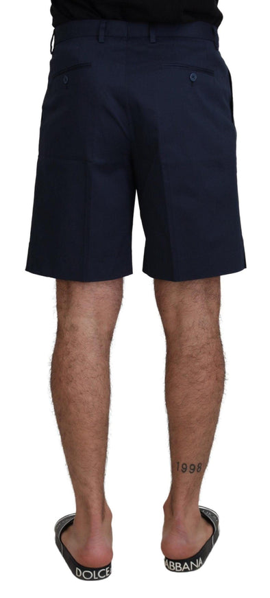 Dolce & Gabbana Blue Chinos Cotton Stretch Casual Shorts - Ellie Belle