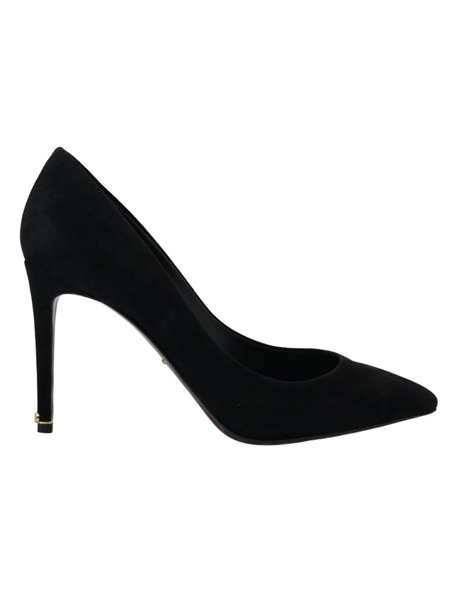 Dolce & Gabbana Black Suede High Heels Pumps Classic Shoes - Ellie Belle