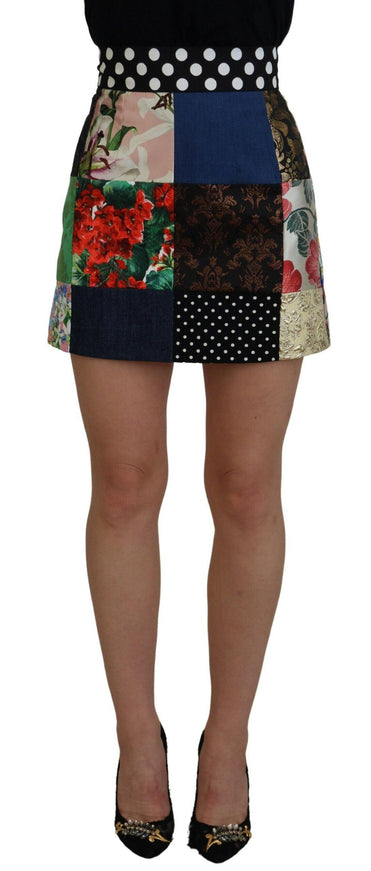 Dolce & Gabbana Multicolor Majolica Patchwork Mini Skirt - Ellie Belle