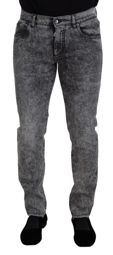 Dolce & Gabbana Gray Washed Cotton Low Waist Denim Jeans - Ellie Belle