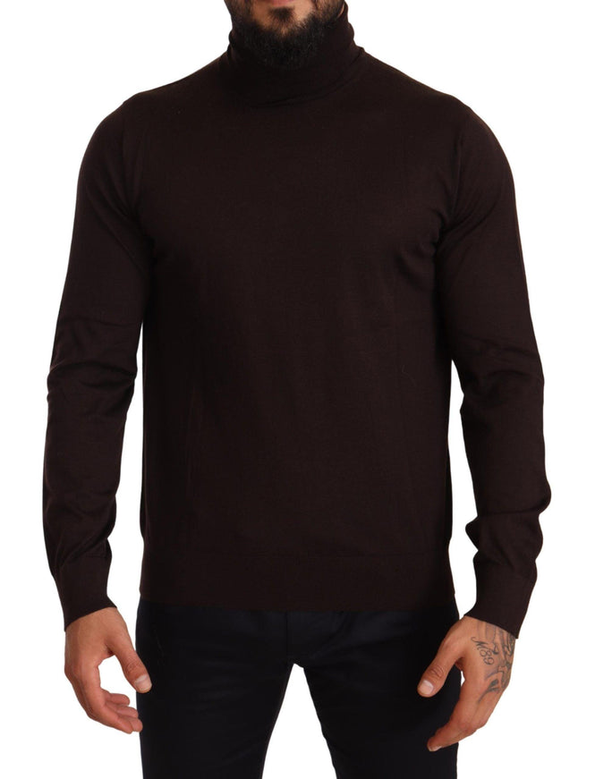 Dolce & Gabbana Brown Cashmere Turtleneck Pullover Sweater - Ellie Belle