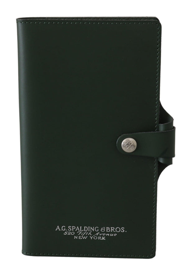 A.G. Spalding & Bros Green Bifold Travel Holder Leather Wallet - Ellie Belle