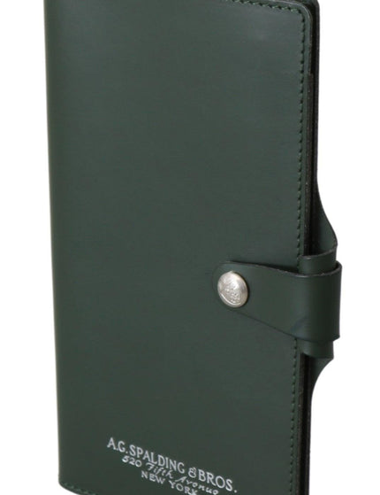A.G. Spalding & Bros Green Bifold Travel Holder Leather Wallet - Ellie Belle