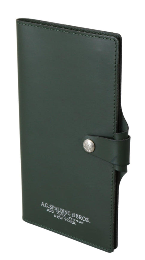 A.G. Spalding & Bros Green Bifold Travel Holder Leather Wallet - Ellie Belle