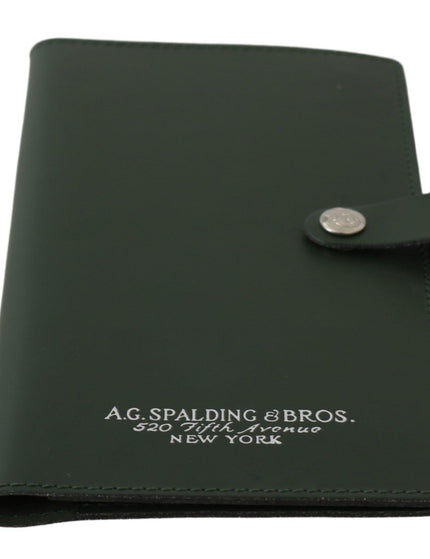 A.G. Spalding & Bros Green Bifold Travel Holder Leather Wallet - Ellie Belle