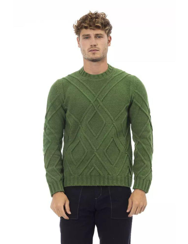Alpha Studio Green Merino Wool Sweater - Ellie Belle