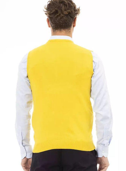 Alpha Studio Men's Yellow Viscose Vest - Ellie Belle