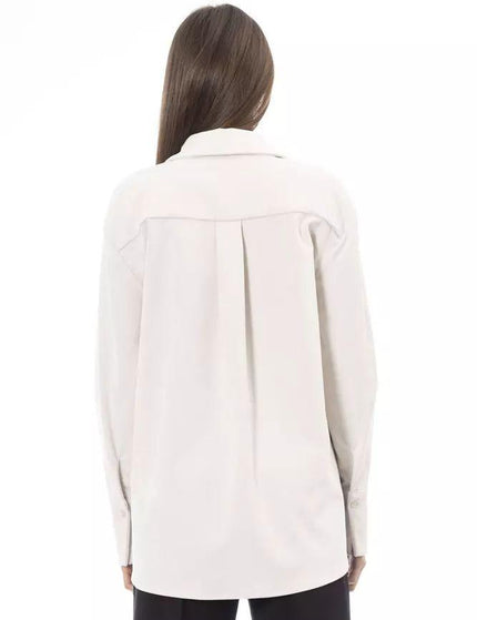 Alpha Studio White Polyester Shirt - Ellie Belle