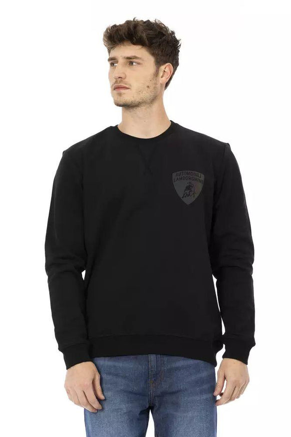 Automobili Lamborghini Black Cotton Sweater - Ellie Belle