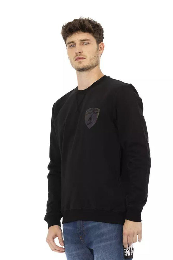 Automobili Lamborghini Black Cotton Sweater - Ellie Belle