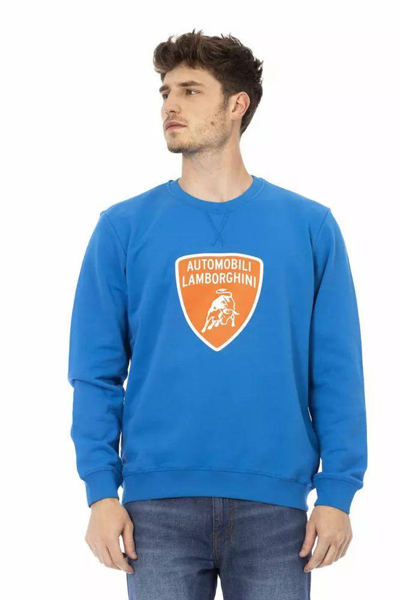 Automobili Lamborghini Blue Cotton Sweater - Ellie Belle