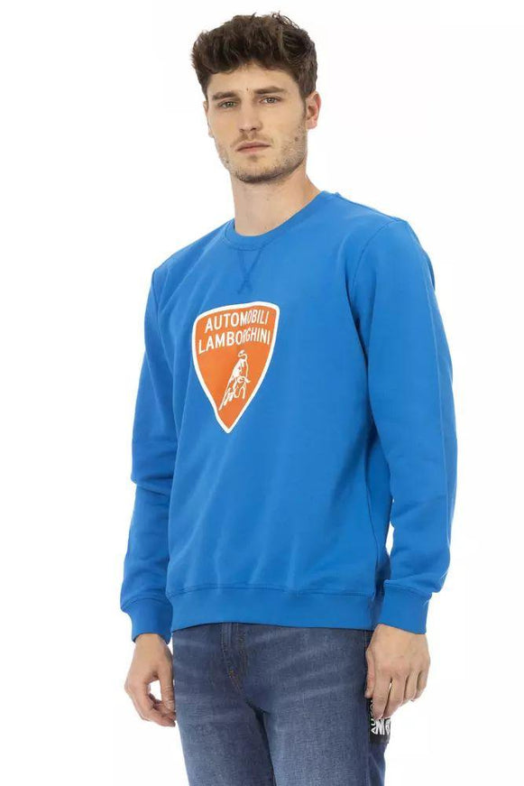 Automobili Lamborghini Blue Cotton Sweater - Ellie Belle