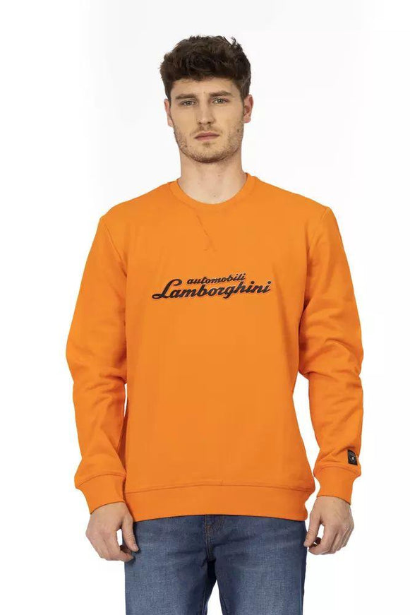 Automobili Lamborghini Orange Cotton Sweater - Ellie Belle