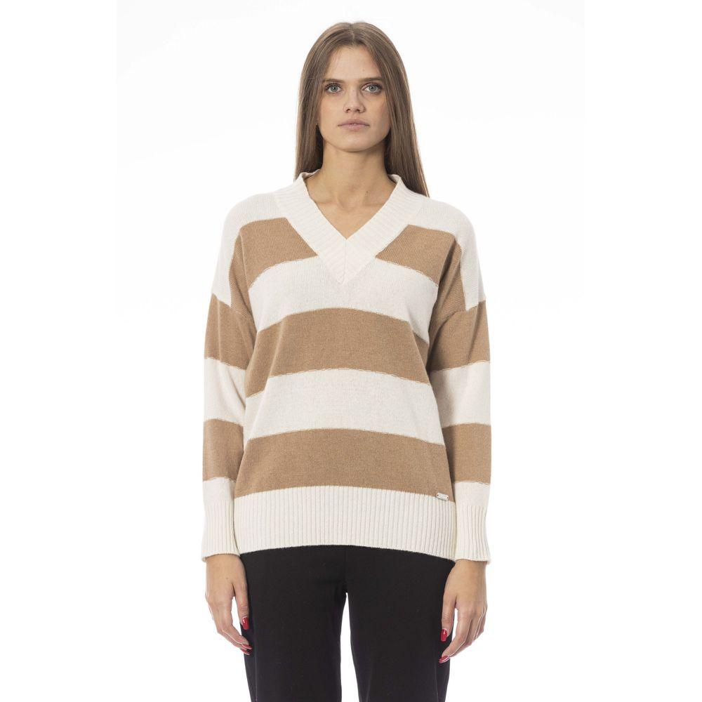 Baldinini Trend Beige Wool Sweater - Ellie Belle