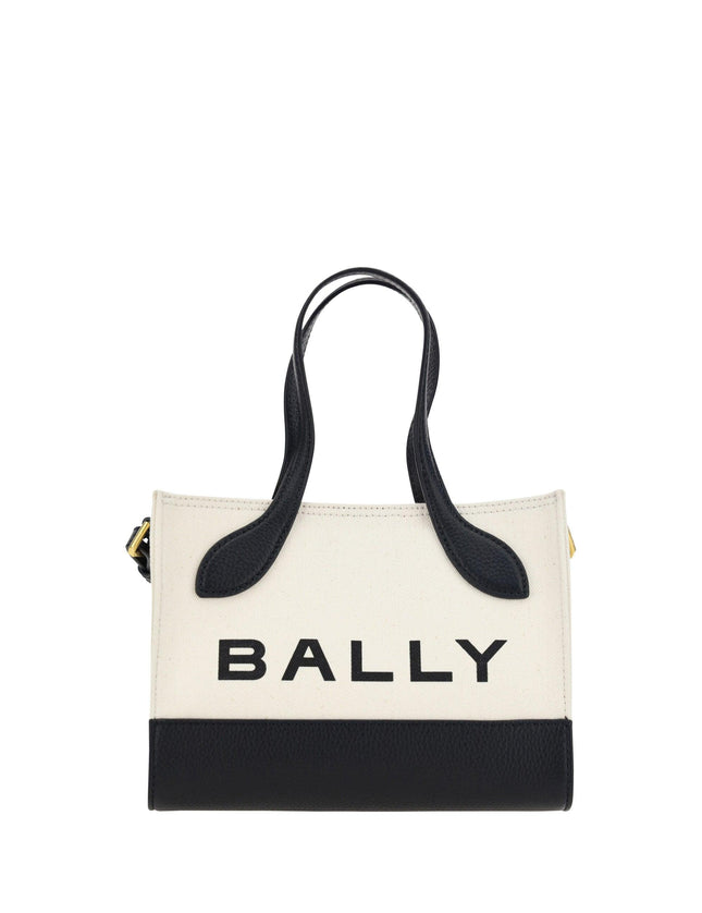 Bally White and Black Leather Mini Handbag - Ellie Belle