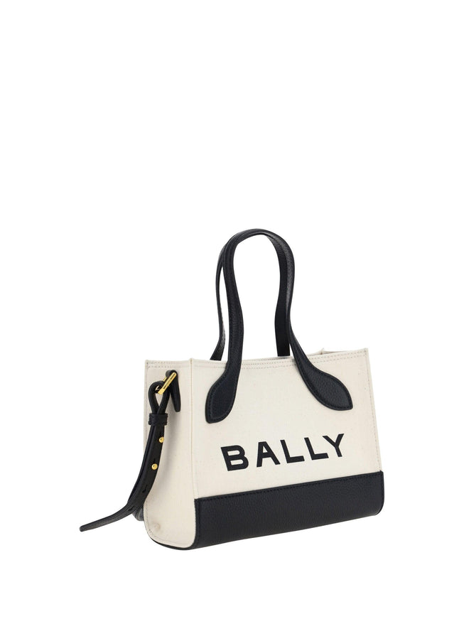 Bally White and Black Leather Mini Handbag - Ellie Belle