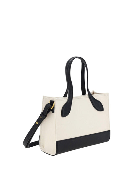 Bally White and Black Leather Mini Handbag - Ellie Belle