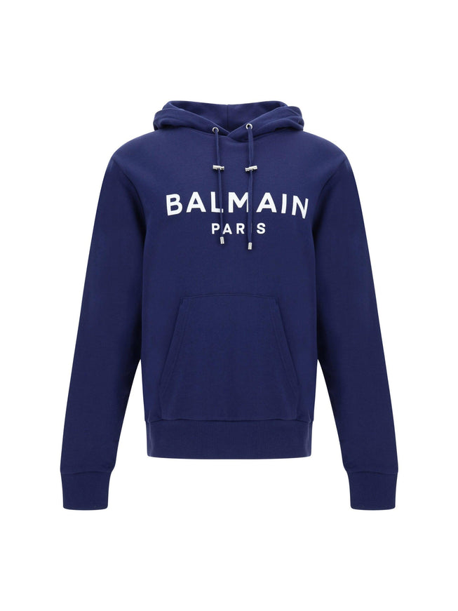 Balmain Blue Cotton Hoodie Sweatshirt - Ellie Belle