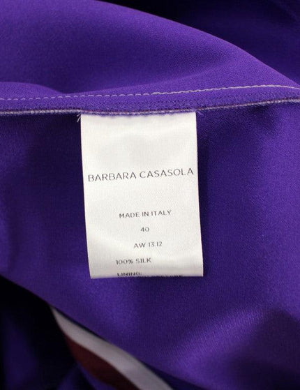 Barbara Casasola Purple Lavender Gown Maxi Silk Long Dress - Ellie Belle