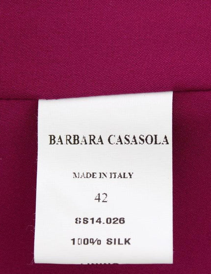 Barbara Casasola Purple Silk Sleeveless Blouse Top - Ellie Belle