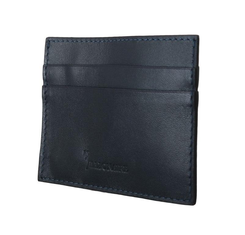 Billionaire Italian Couture Blue Leather Cardholder Wallet - Ellie Belle