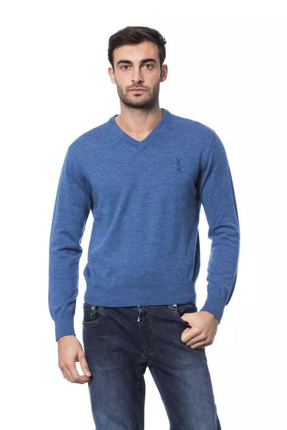 Billionaire Italian Couture Blue Merino Wool Sweater - Ellie Belle