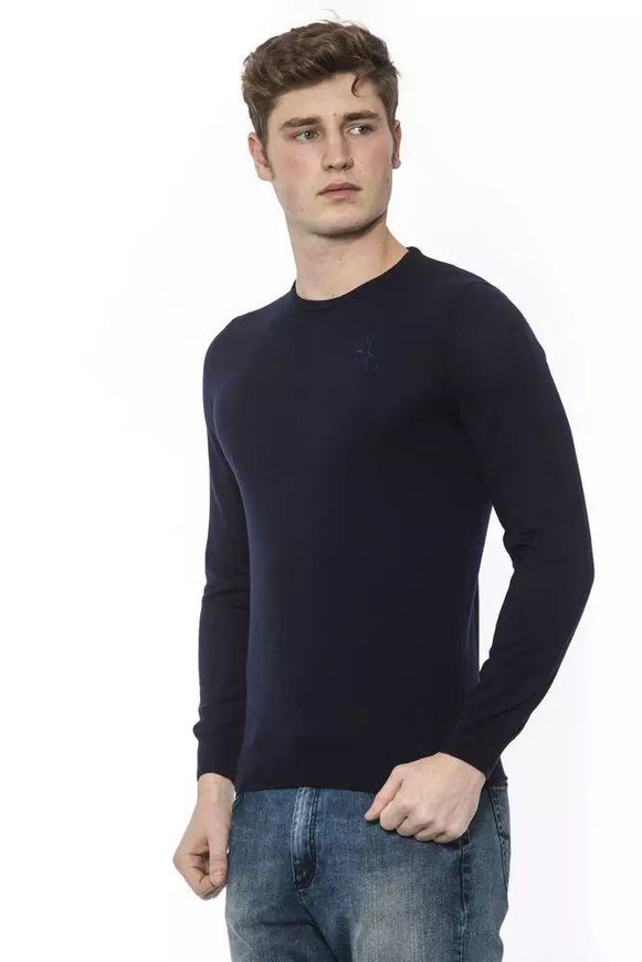 Billionaire Italian Couture Blue Virgin Wool Merinos Sweater - Ellie Belle