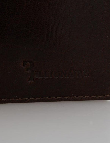 Billionaire Italian Couture Brown Leather Bifold Wallet - Ellie Belle