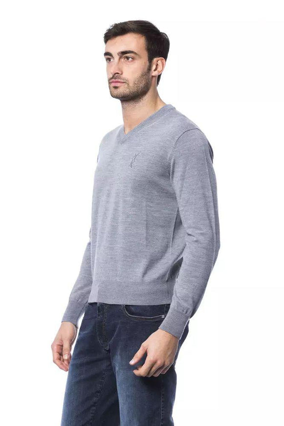 Billionaire Italian Couture Gray Merino Wool Sweater - Ellie Belle