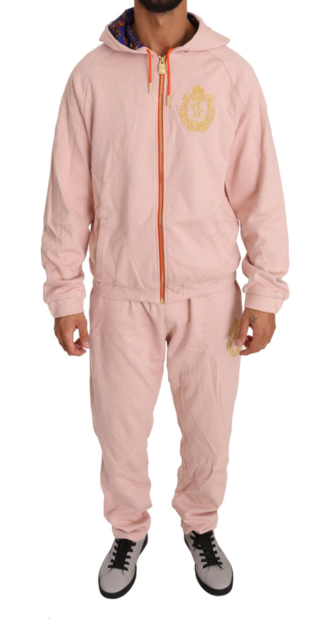 Billionaire Italian Couture Pink Cotton Sweater Pants Tracksuit - Ellie Belle