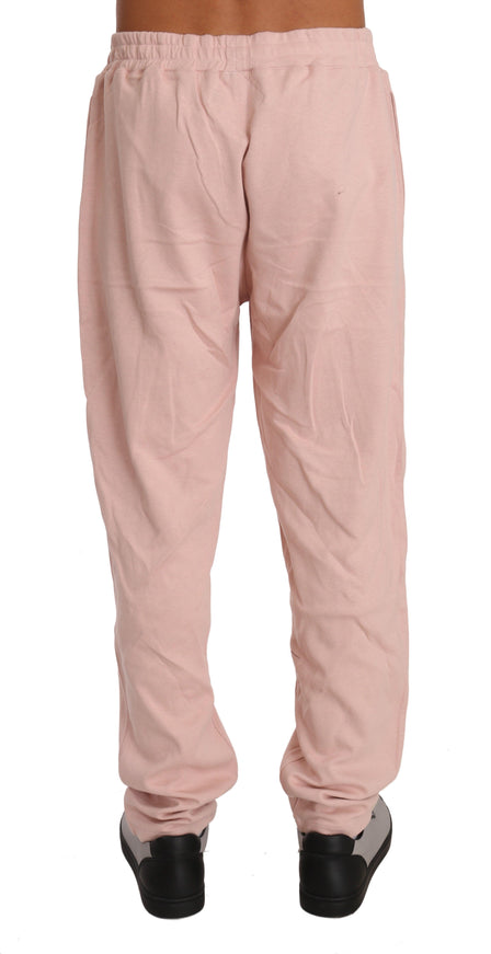 Billionaire Italian Couture Pink Cotton Sweater Pants Tracksuit - Ellie Belle