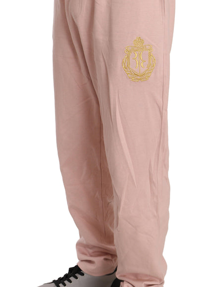 Billionaire Italian Couture Pink Cotton Sweater Pants Tracksuit - Ellie Belle