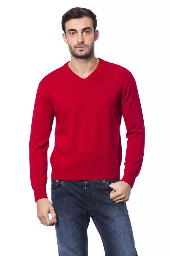 Billionaire Italian Couture Red Merino Wool Sweater - Ellie Belle