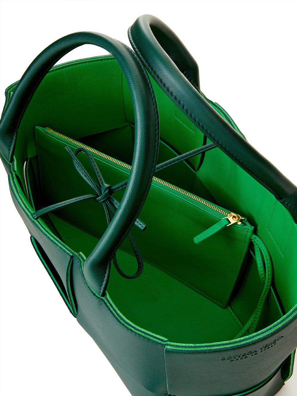 Bottega Veneta Green Leather Tote Arco Bag - Ellie Belle